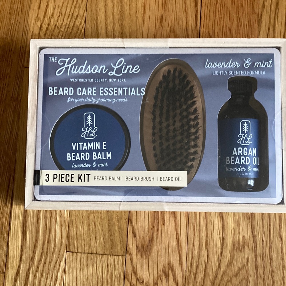 New in Packaging The Hudson Line 3 Piece Beard Care Essentials Kit